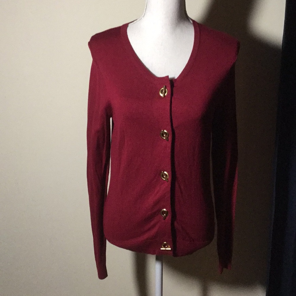 Merona Maroon Long Sleeved Cardigan